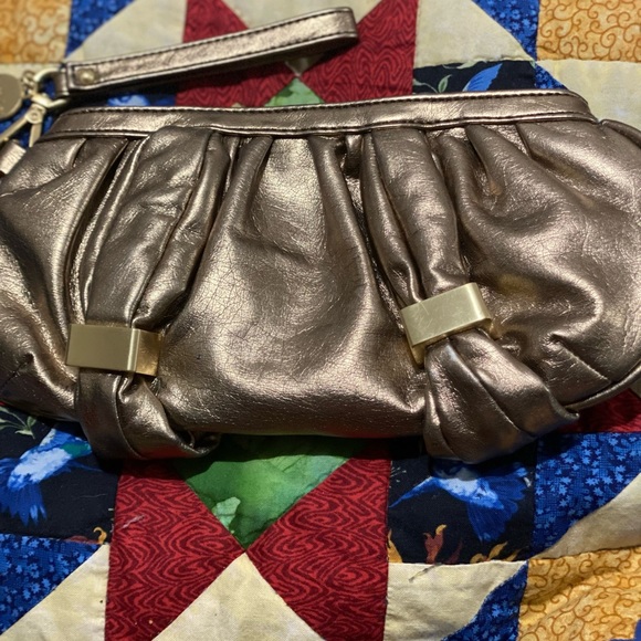 Botkier Bronze-Gold Leather Clutch Wristlet - Picture 11 of 16